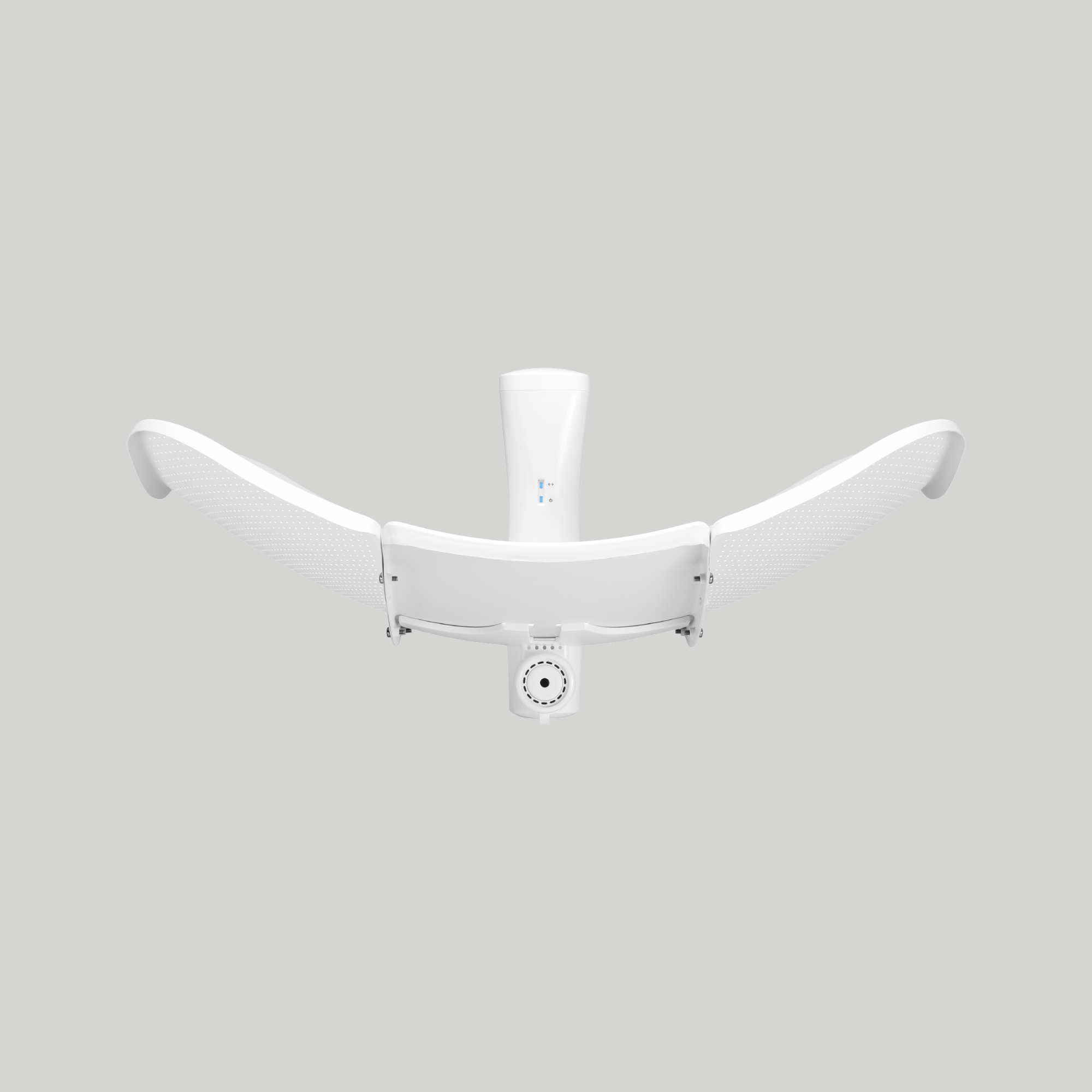 LiteBeam LBE-5AC-LR Ubiquiti en ángulo lateral mostrando diseño curvo de antena 5GHz alta ganancia