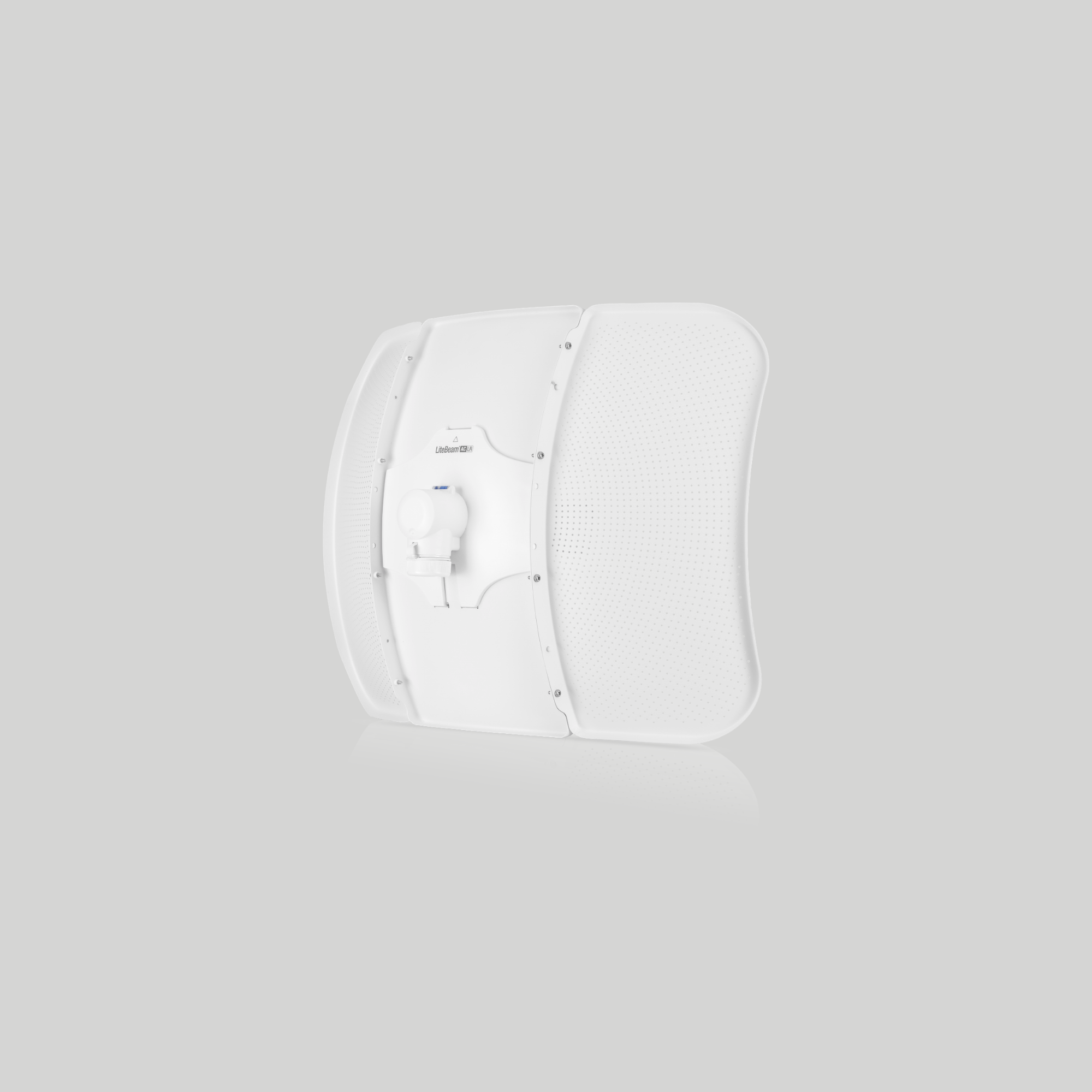 Antena Ubiquiti LiteBeam LBE-5AC-LR vista trasera con reflector 5GHz para enlaces inalámbricos de larga distancia