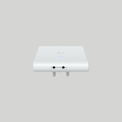 Access point Ubiquiti empresarial U6 Mesh Pro con carcasa blanca y diseño compacto de pared
