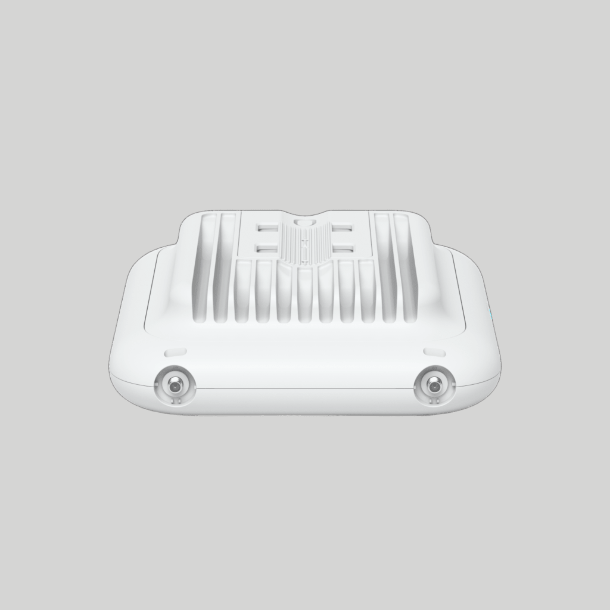 Parte trasera del UniFi U7 con disipador blanco y tornillos de montaje para instalación profesional