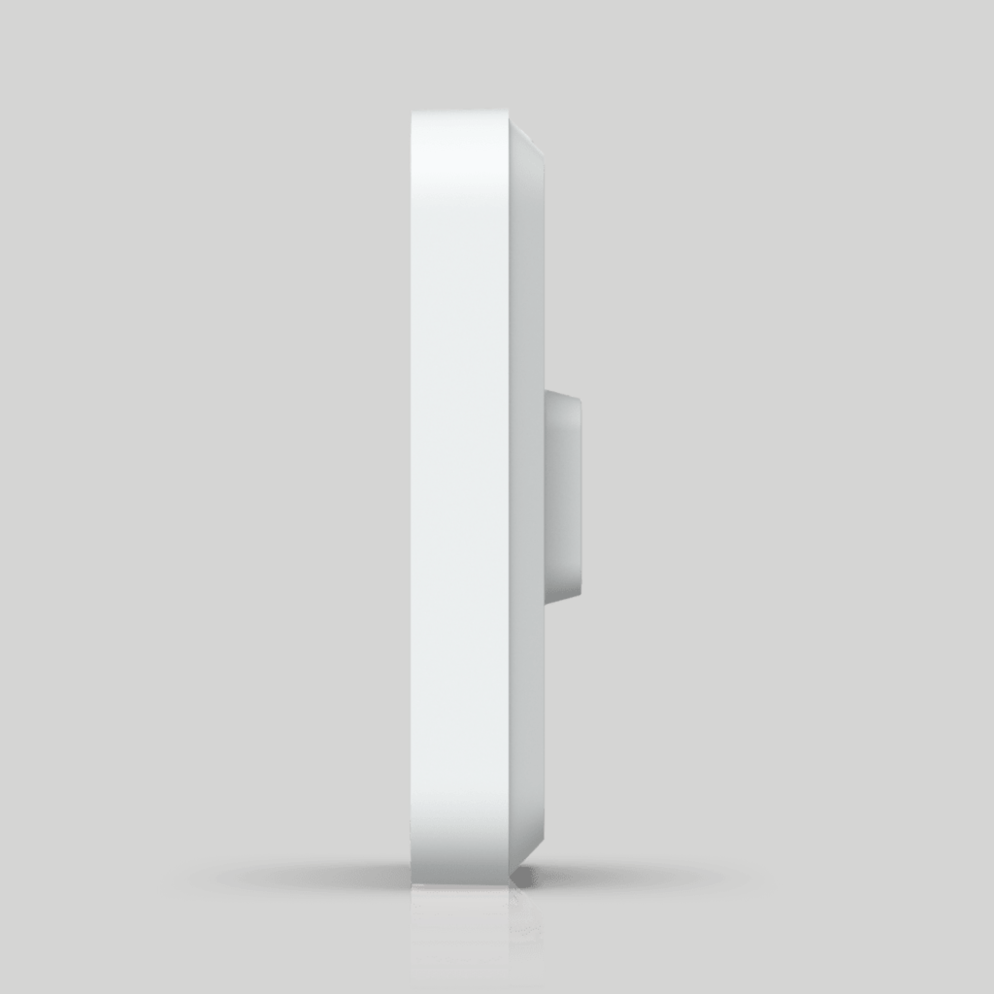 Perfil lateral del U7 In-Wall Ubiquiti con montaje de pared compacto para oficinas y negocios