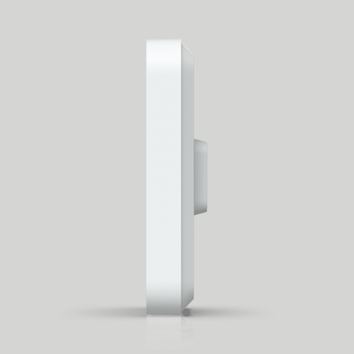 Perfil lateral del U7 In-Wall Ubiquiti con montaje de pared compacto para oficinas y negocios