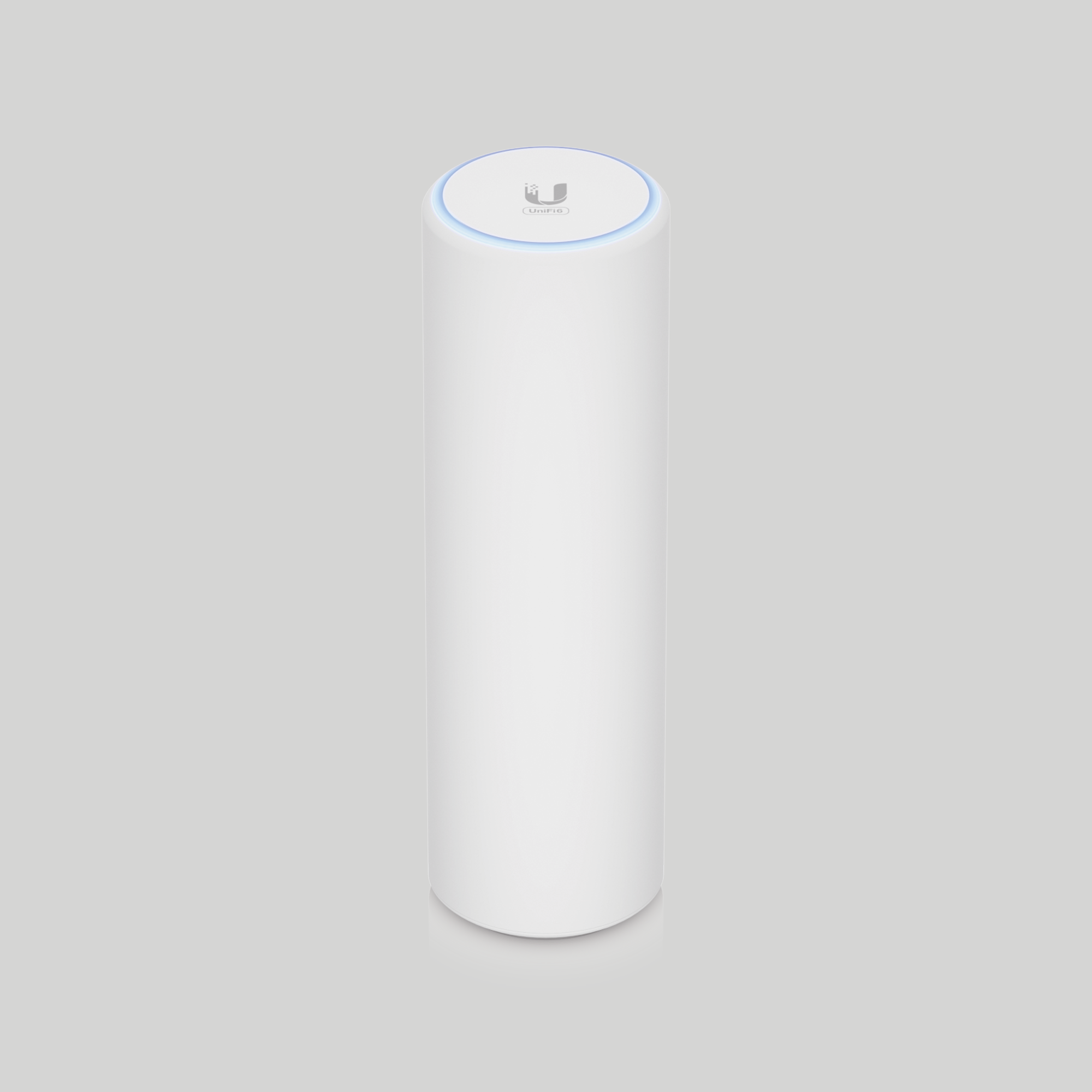 Punto de acceso Ubiquiti U6 Mesh WiFi 6 blanco para oficinas y negocios con diseño cilíndrico compacto