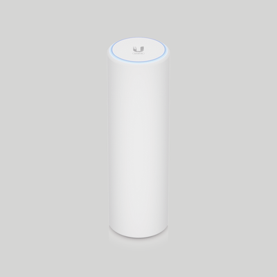 Punto de acceso Ubiquiti U6 Mesh WiFi 6 blanco para oficinas y negocios con diseño cilíndrico compacto