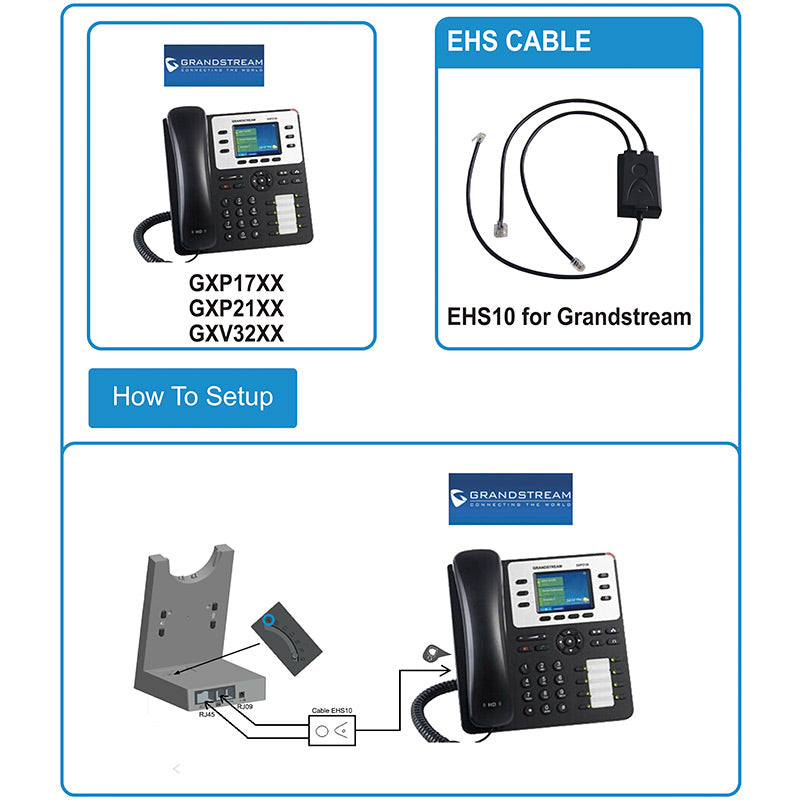 Descolgador VBet EHS-10 para Diademas Inalámbricas Vbet serie VT9000 o Jabra con teléfonosGrandstream