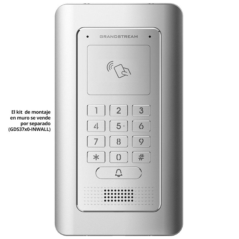 Portero Intercomunicador SIP/VoIP Grandstream GDS3705, Lector RFDI, Metálico