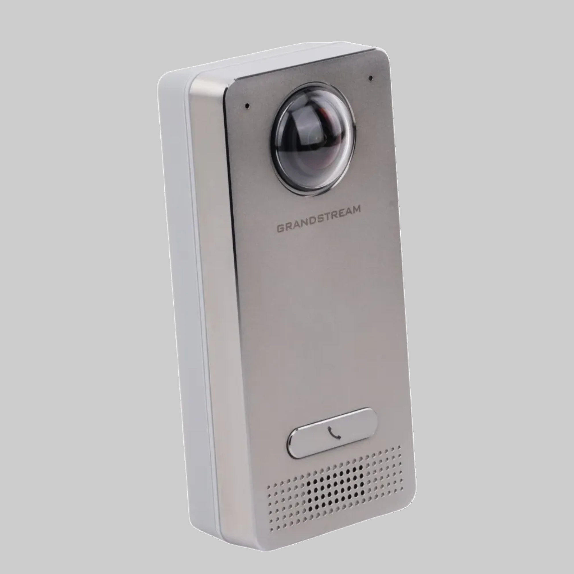 Intercomunicador con cámara Grandstream GDS3712 con carcasa metálica y formato compacto para instalación en entradas