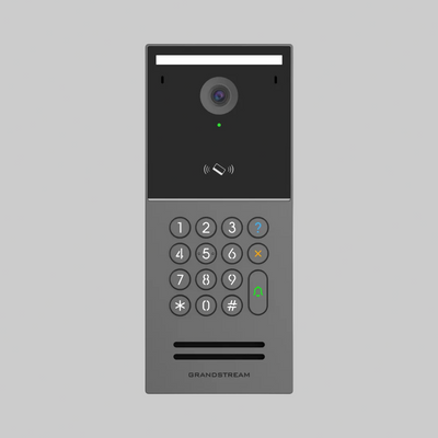 Videoportero IP Grandstream GDS3725 con lector biométrico, teclado de 15 teclas y carcasa metálica antivandalismo