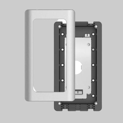 Kit empotrable Grandstream GDS37X0 metálico para montaje en pared de videoportero IP con acabado negro