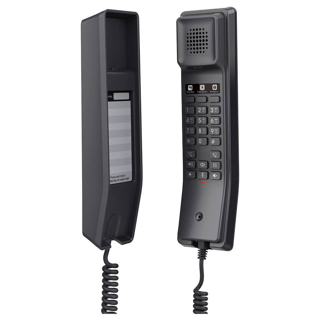 Teléfono Hotelero IP Grandstream GHP611, Negro, 2 Cuentas Sip 2 Líneas