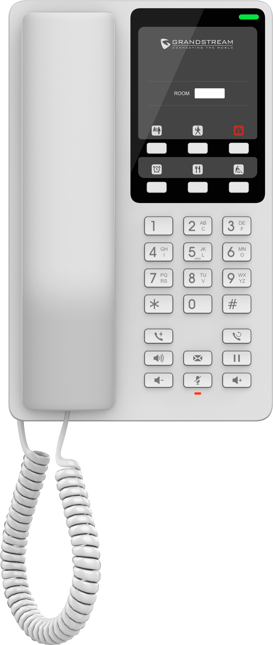 Teléfono Hotelero IP Grandstream GHP620W, Wi-Fi, Blanco, 2 Cuentas SIP y 2 Líneas