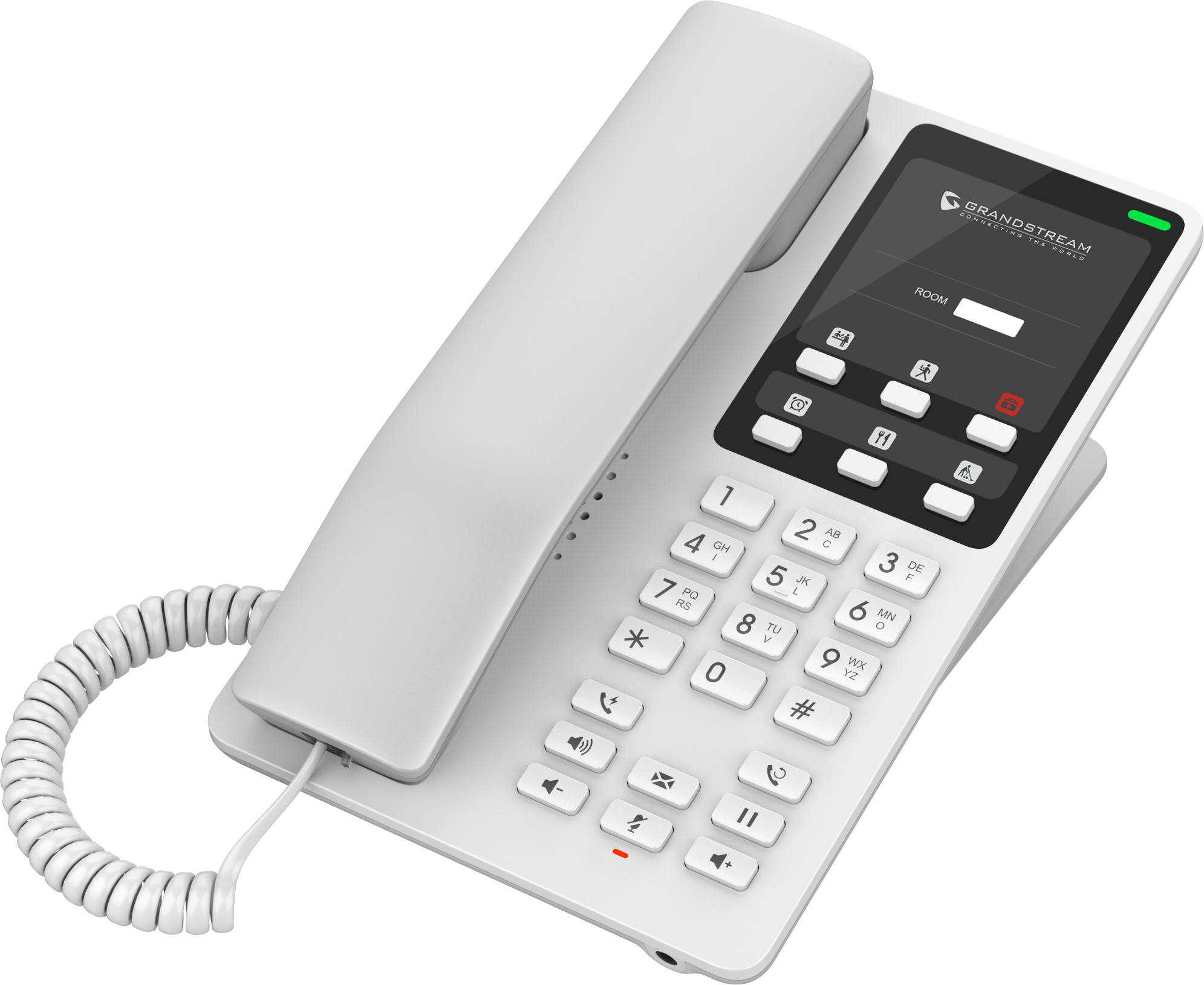 Teléfono Hotelero IP Grandstream GHP620W, Wi-Fi, Blanco, 2 Cuentas SIP y 2 Líneas