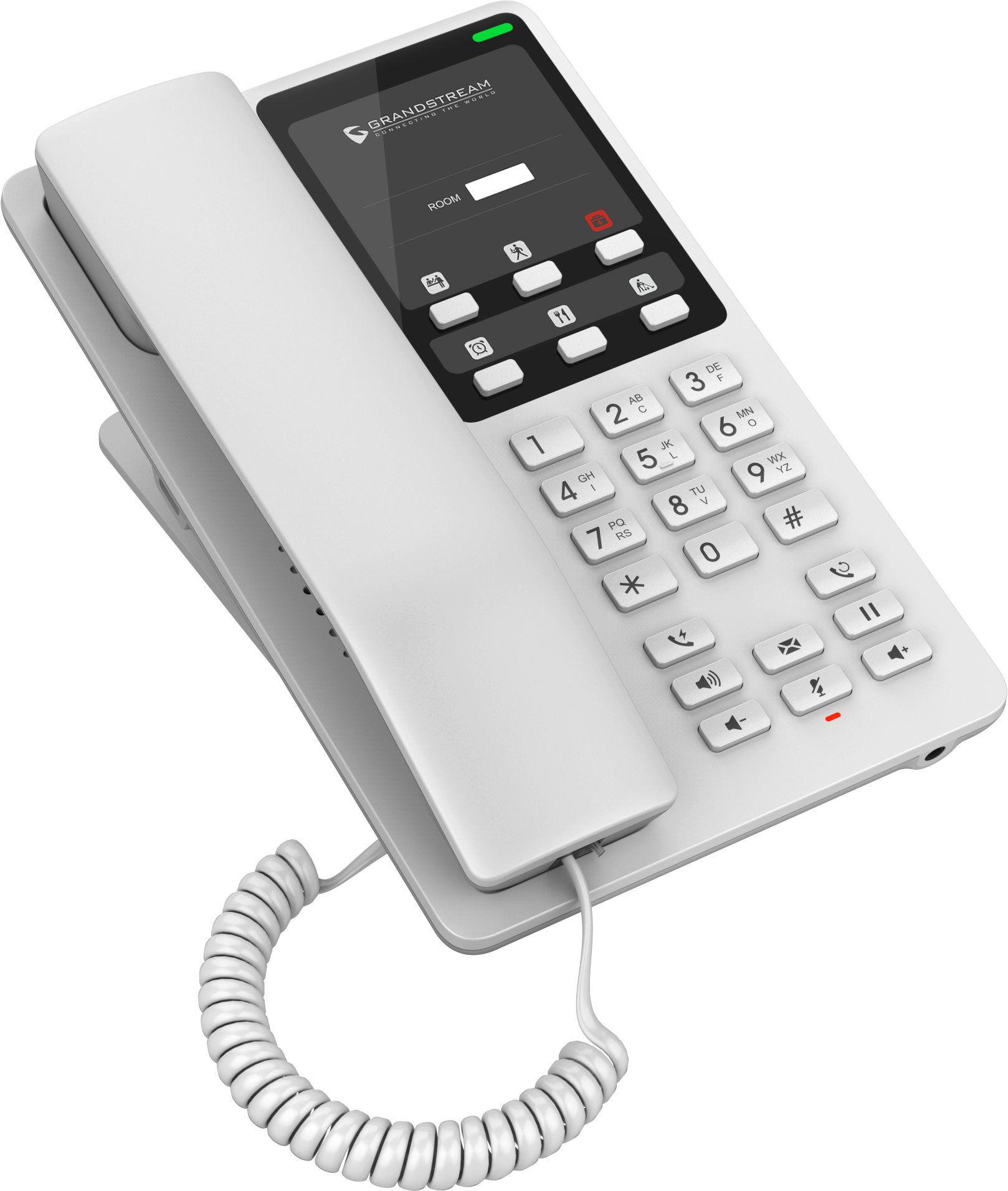 Teléfono Hotelero IP Grandstream GHP620W, Wi-Fi, Blanco, 2 Cuentas SIP y 2 Líneas
