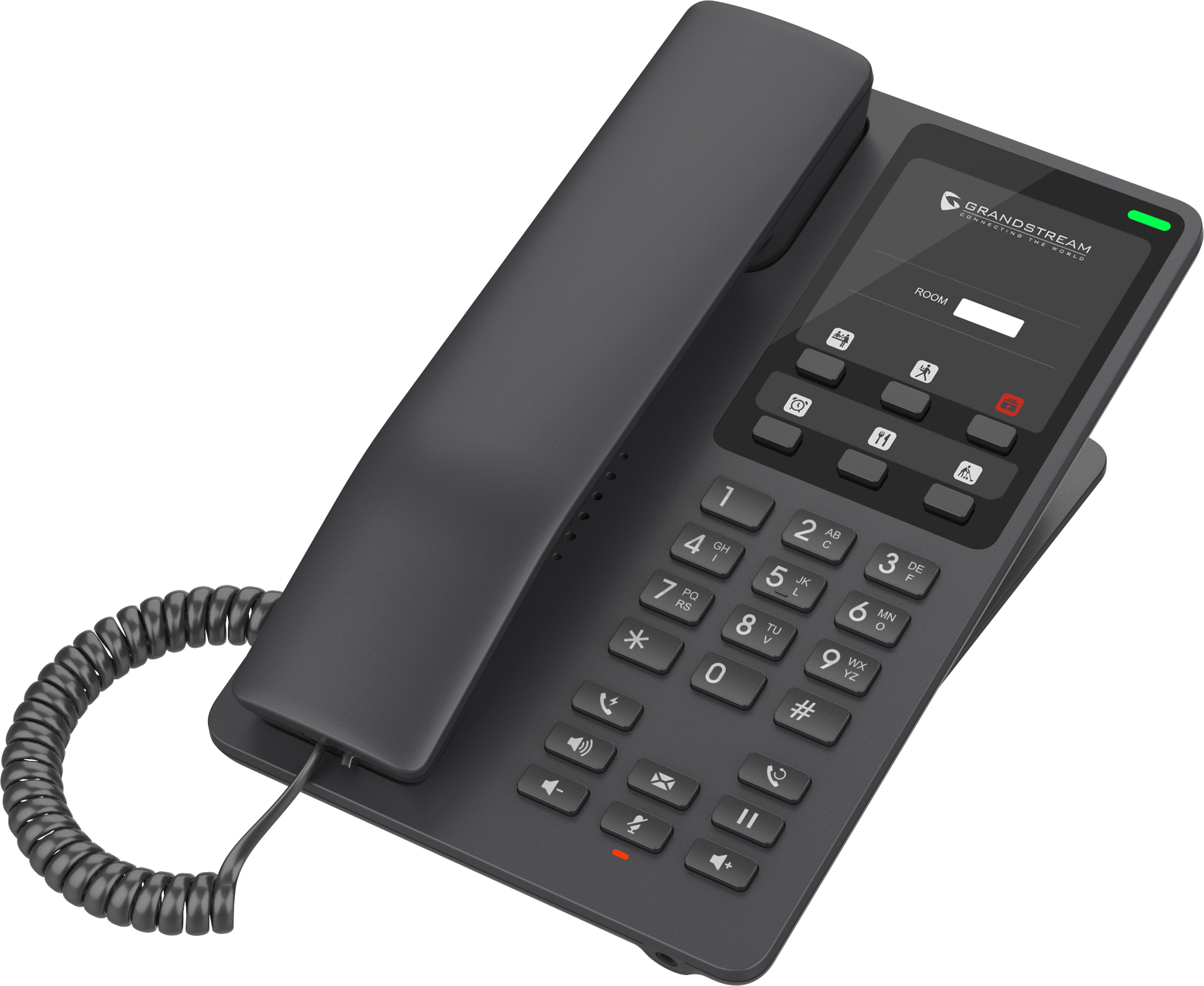 Teléfono Hotelero IP Grandstream GHP621, 2 Cuentas SIP 2 Líneas, PoE No incluye adaptador de corriente