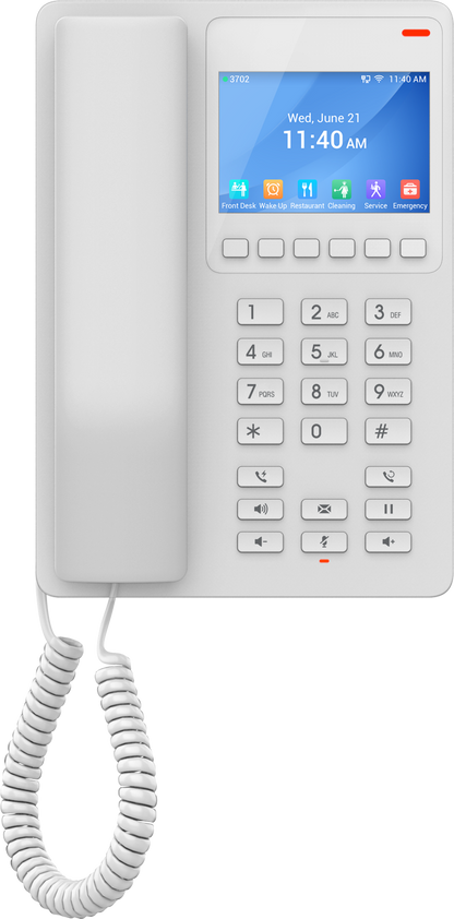 Teléfono Hotelero IP Grandstream GHP630, Blanco, 2 SIP 2 Líneas, PoE