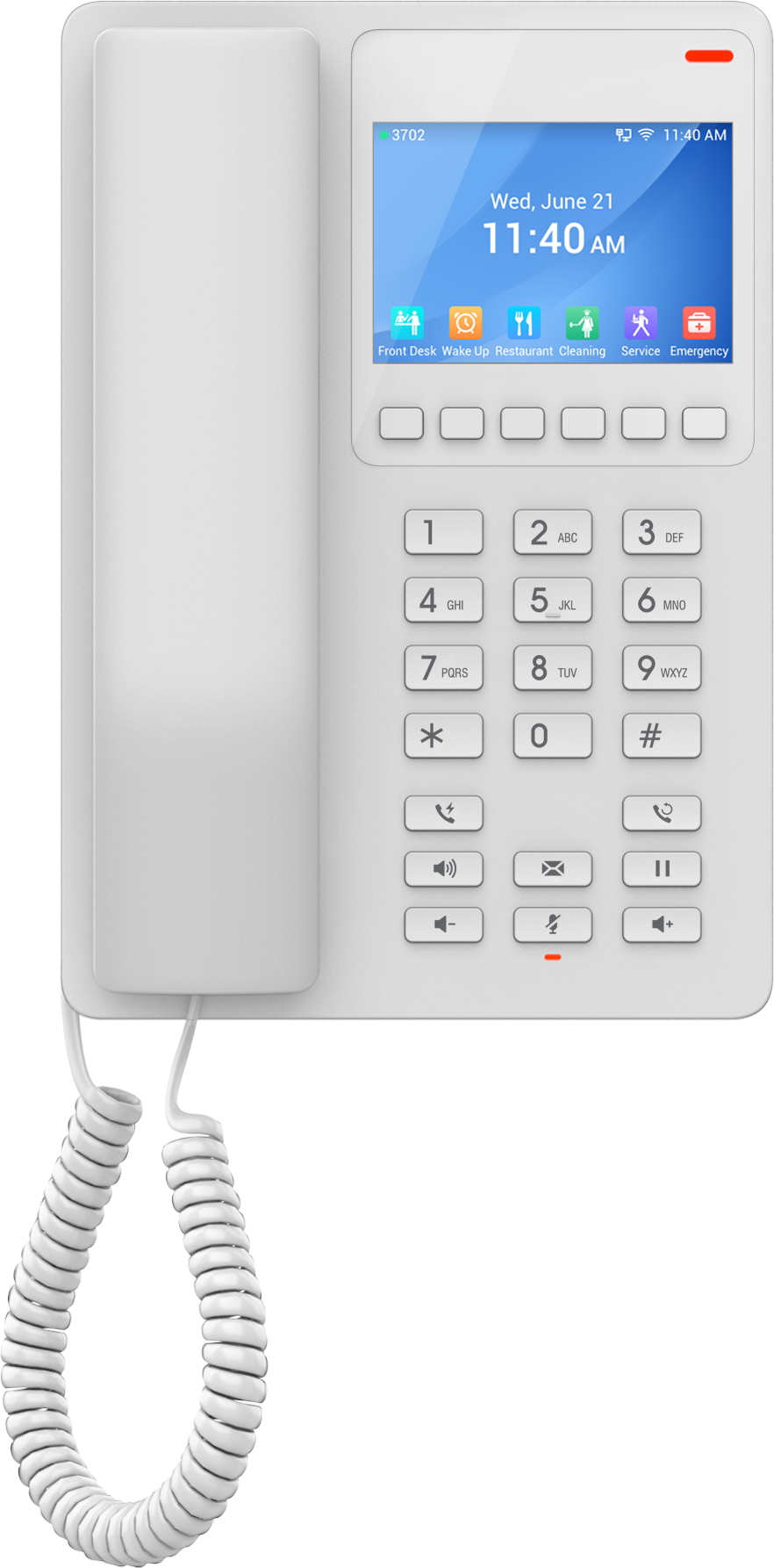 Teléfono Hotelero IP Grandstream GHP630, Blanco, 2 SIP 2 Líneas, PoE