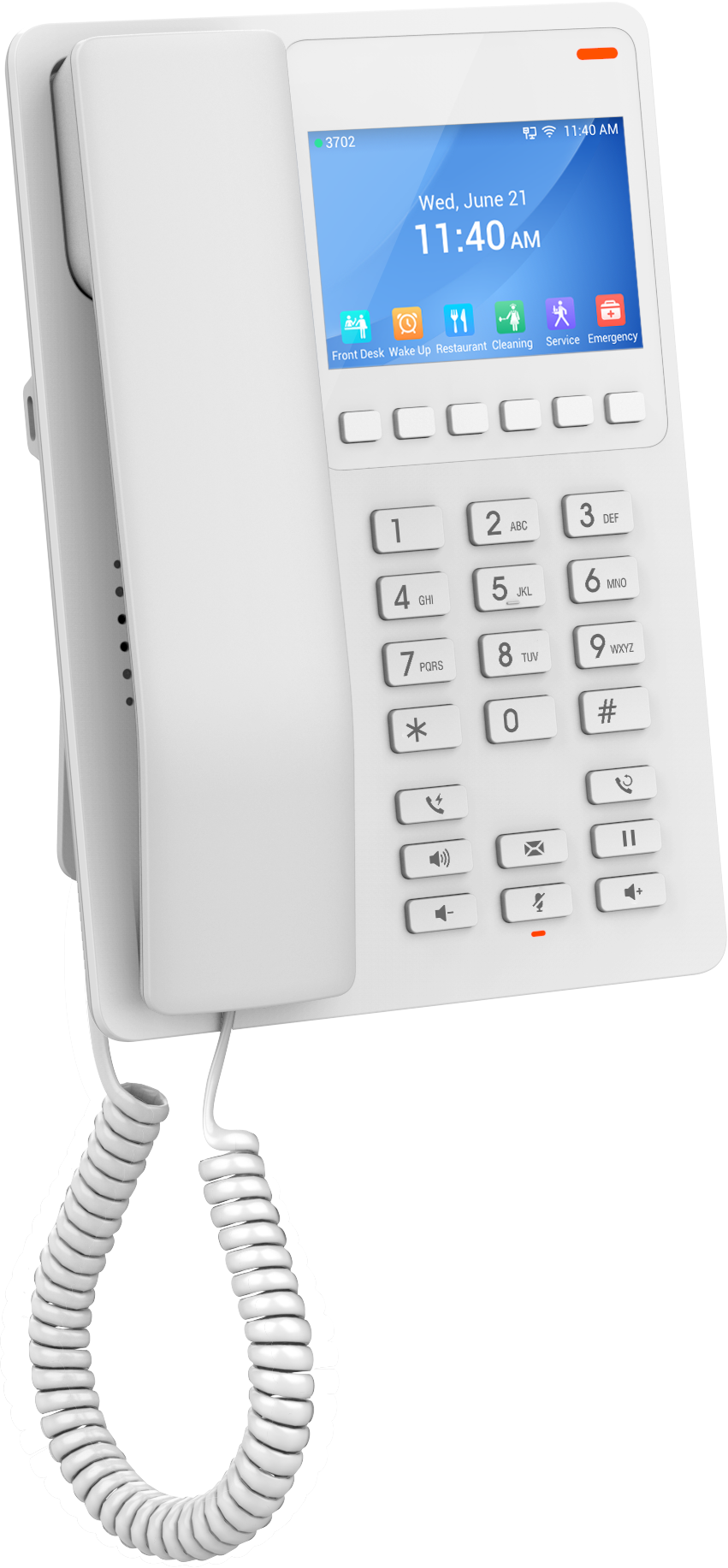 Teléfono Hotelero IP Grandstream GHP630, Blanco, 2 SIP 2 Líneas, PoE