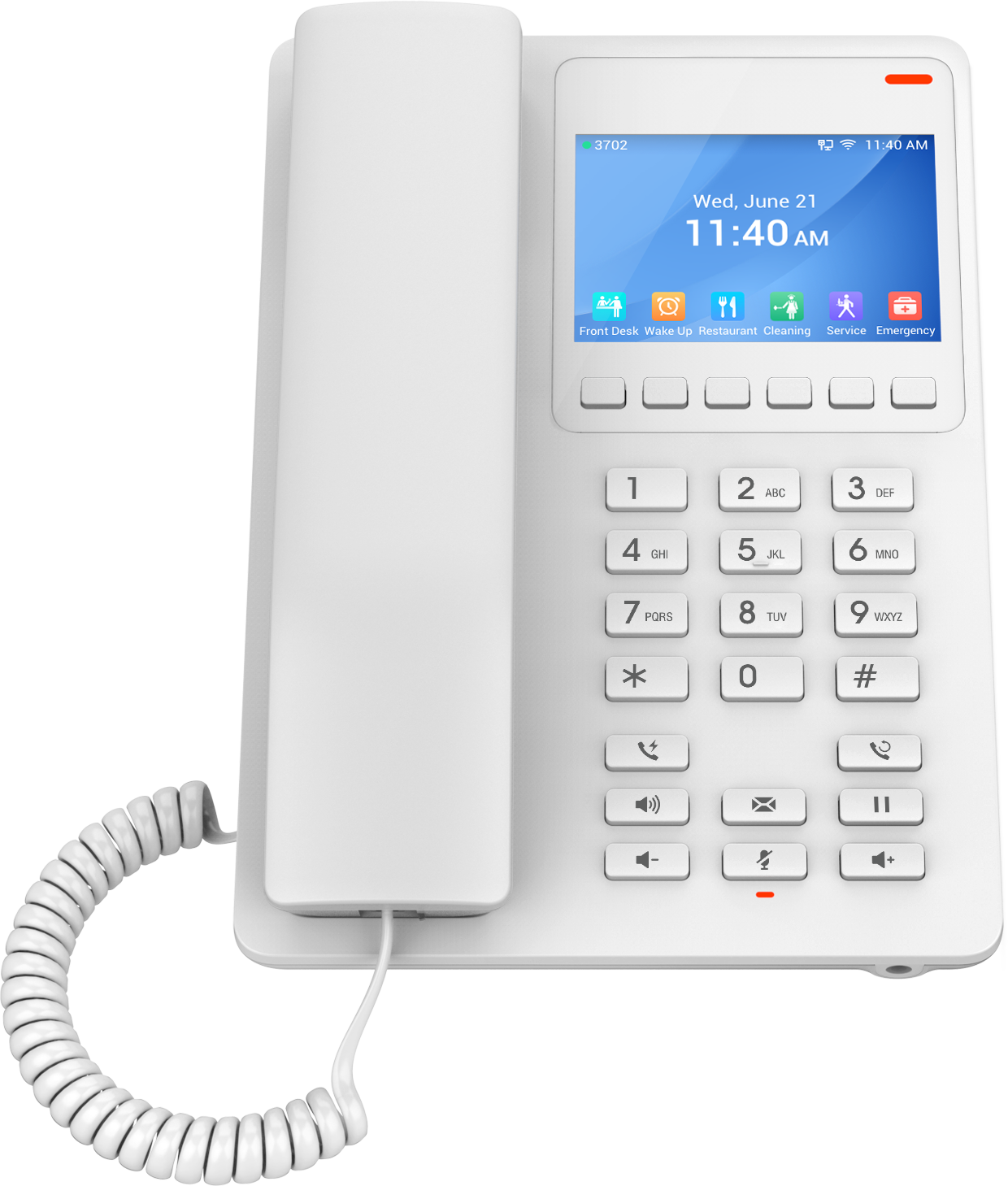 Teléfono Hotelero IP Grandstream GHP630, Blanco, 2 SIP 2 Líneas, PoE