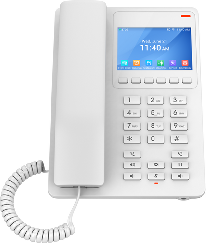 Teléfono Hotelero IP Grandstream GHP630, Blanco, 2 SIP 2 Líneas, PoE