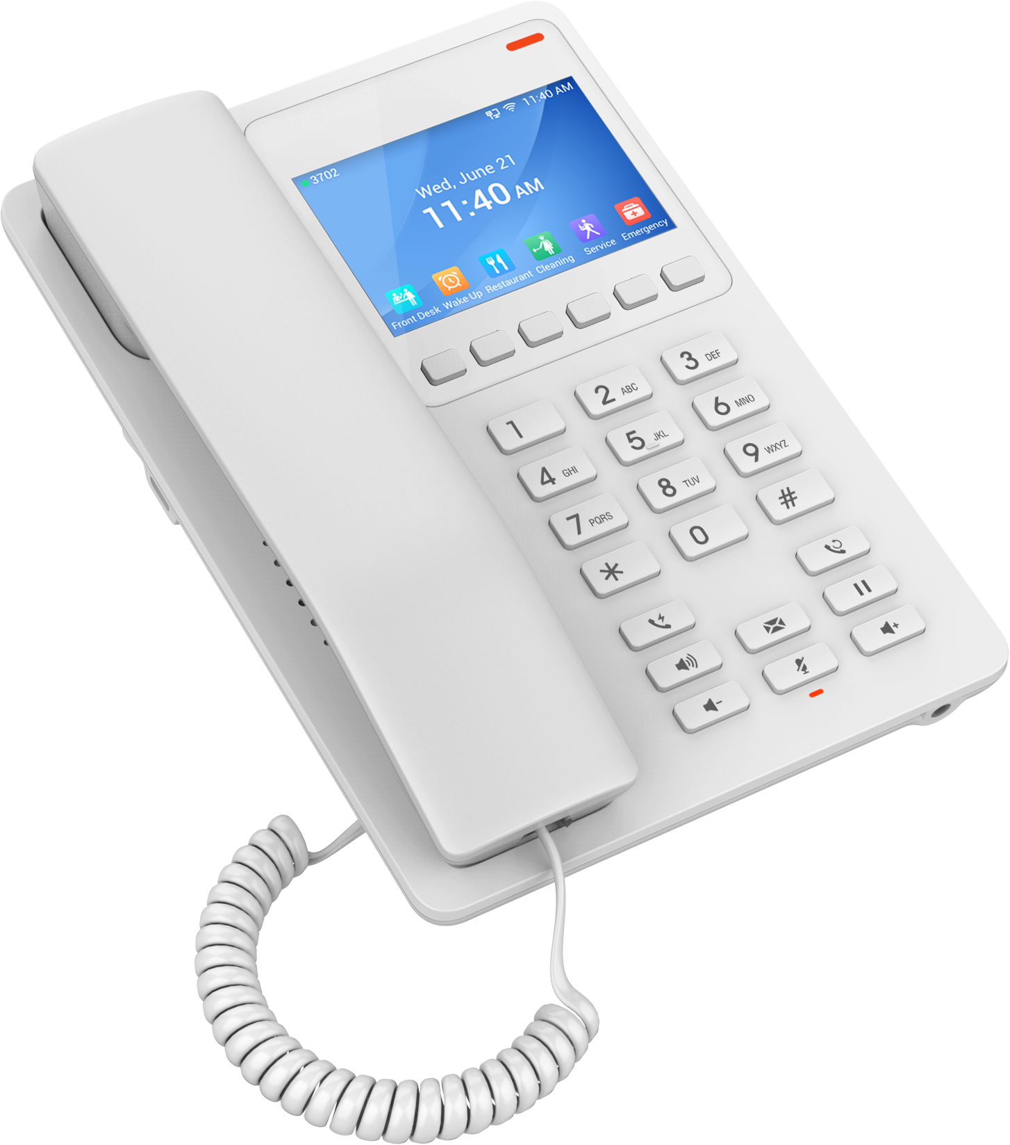 Teléfono Hotelero IP Grandstream GHP630, Blanco, 2 SIP 2 Líneas, PoE