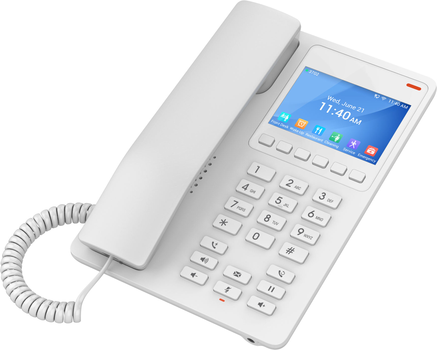 Teléfono Hotelero IP Grandstream GHP630, Blanco, 2 SIP 2 Líneas, PoE