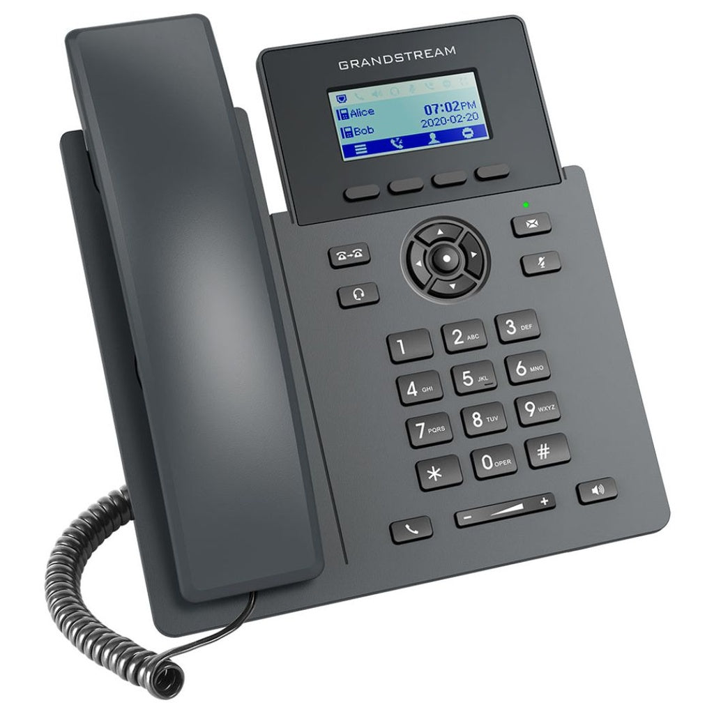 Teléfono IP Grandstream GRP2601P, 2 cuentas SIP, 2 líneas, PoE, No incluye adaptador de corriente