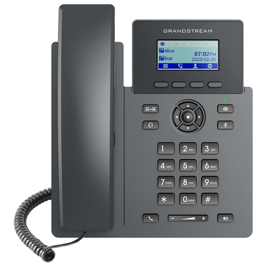 Teléfono IP Grandstream GRP2601P, 2 cuentas SIP, 2 líneas, PoE, No incluye adaptador de corriente
