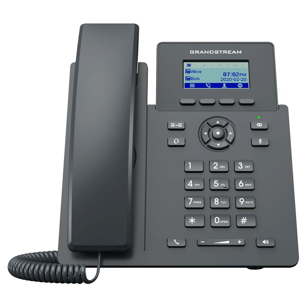 Teléfono IP Grandstream GRP2601P, 2 cuentas SIP, 2 líneas, PoE, No incluye adaptador de corriente