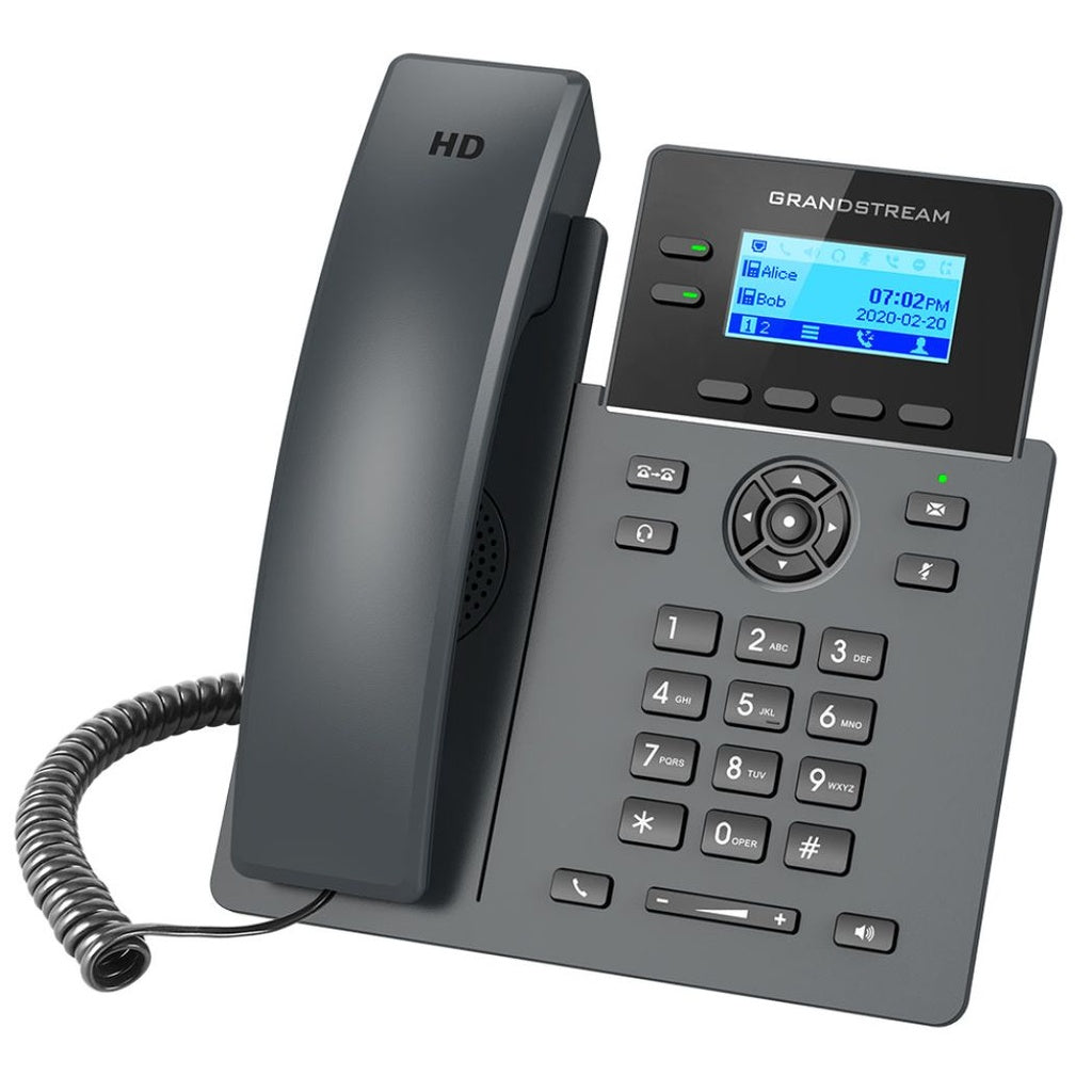 Teléfono IP Grandstream GRP2602W, 4 Cuentas SIP, 2 Líneas, Wi-Fi, Incluye adaptador de corriente