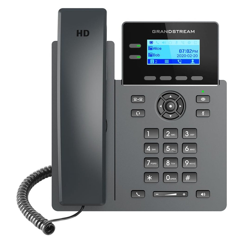Teléfono IP Grandstream GRP2602W, 4 Cuentas SIP, 2 Líneas, Wi-Fi, Incluye adaptador de corriente