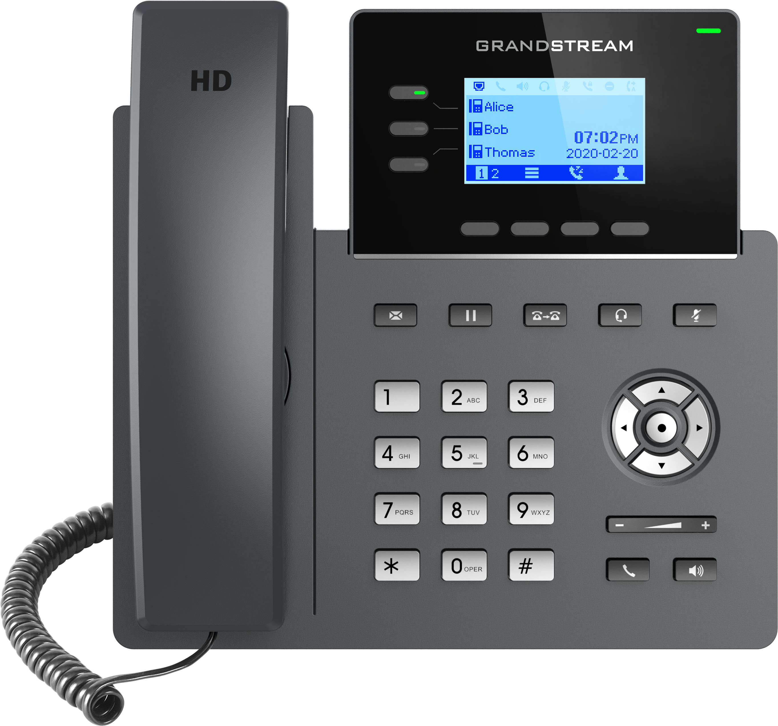 Teléfono IP Grandstream GRP2603, 6 Cuentas Sip, 3 Líneas Incluye adaptador de corriente