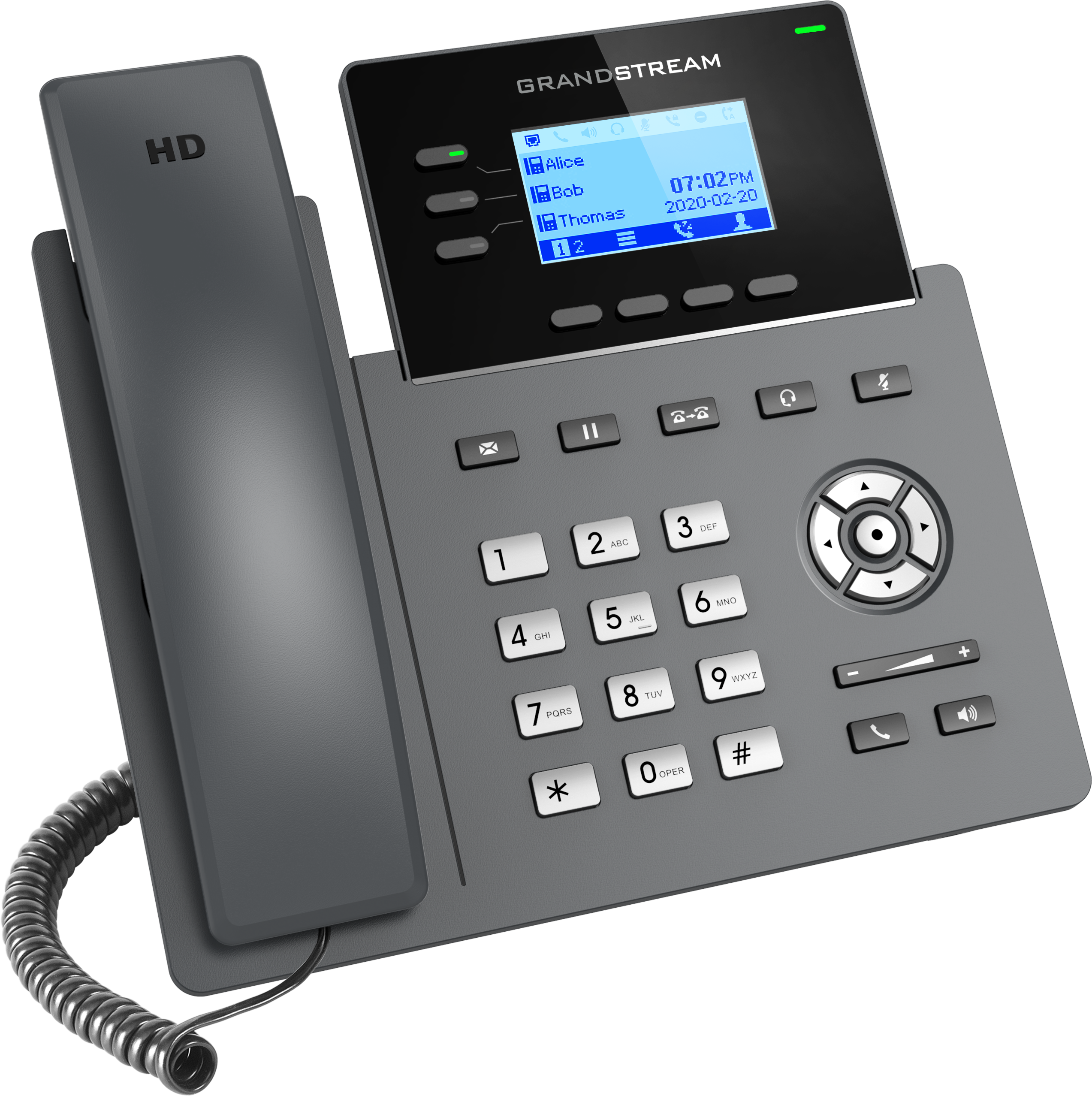Teléfono IP Grandstream GRP2603, 6 Cuentas Sip, 3 Líneas Incluye adaptador de corriente
