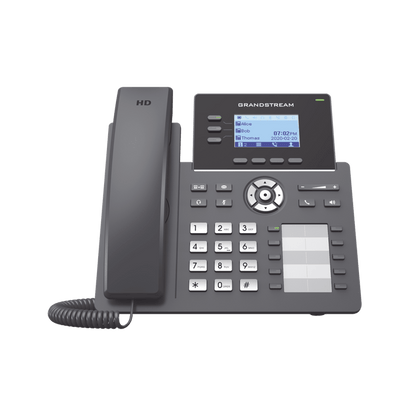Teléfono IP Grandstream GRP2604P, 6 cuentas SIP, 3 líneas