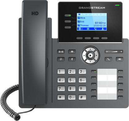 Teléfono IP Grandstream GRP2604, 6 cuentas SIP, 3 Líneas, Incluye adaptador de corriente