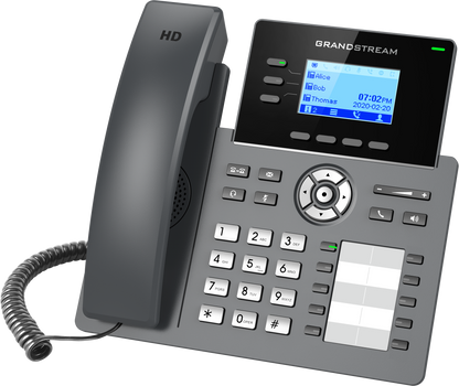 Teléfono IP Grandstream GRP2604, 6 cuentas SIP, 3 Líneas, Incluye adaptador de corriente