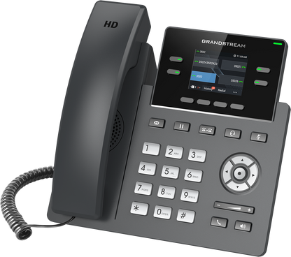 Teléfono IP HD Grandstream GRP2612P, Carrier-Grade, 2 Cuentas SIP, PoE, NO incluye adaptador de corriente