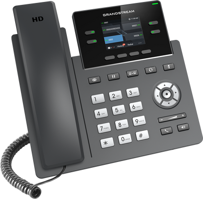 Teléfono IP HD Grandstream GRP2612P, Carrier-Grade, 2 Cuentas SIP, PoE, NO incluye adaptador de corriente