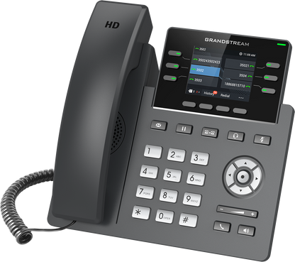 Teléfono IP HD Grandstream GRP2613, Carrier-Grade, 3 cuentas SIP, PoE, Incluye adaptado