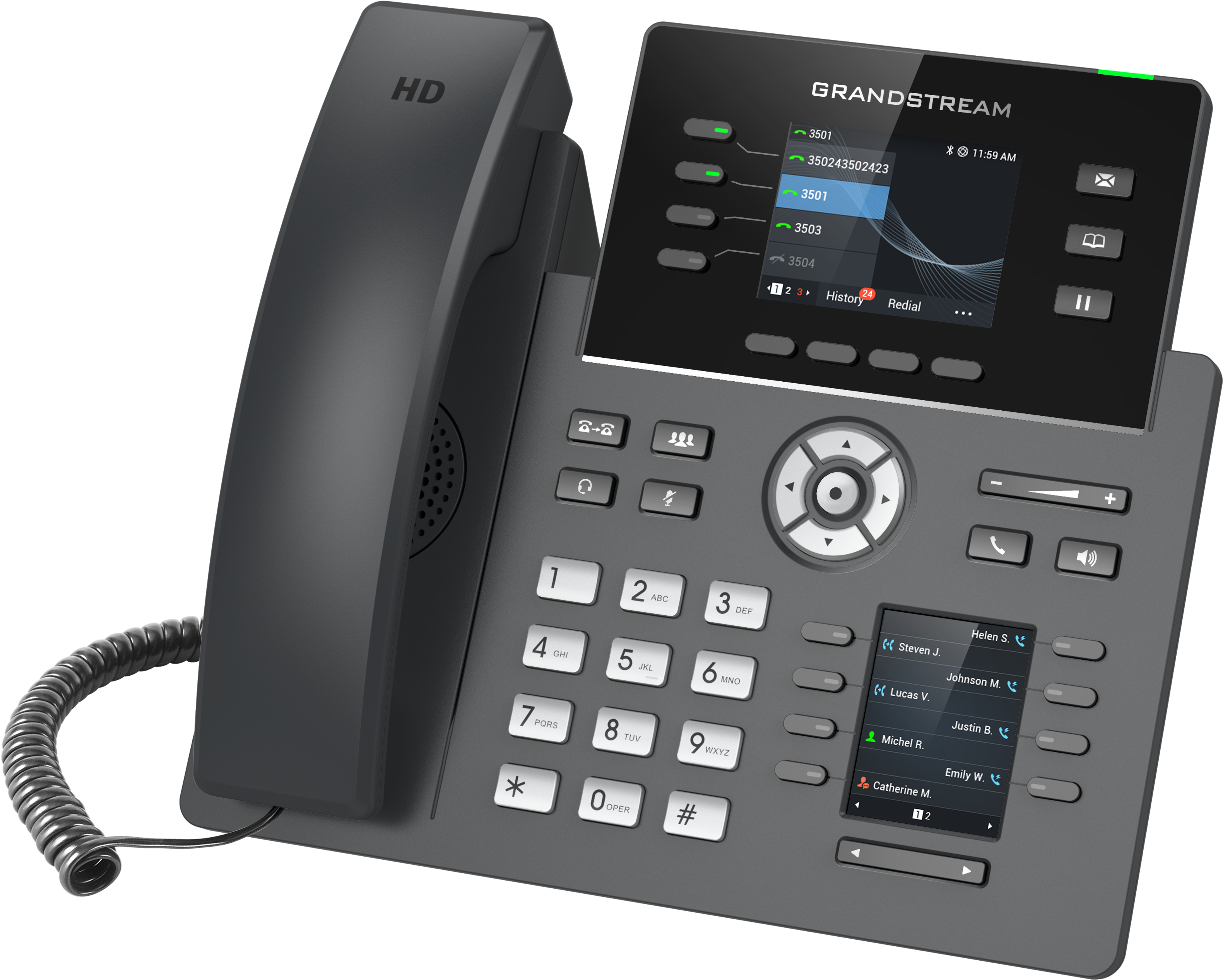 Teléfono IP HD Grandstream GRP2614, Carrier-Grade, 4 Cuentas SIP, Wi-Fi y Bluetooth