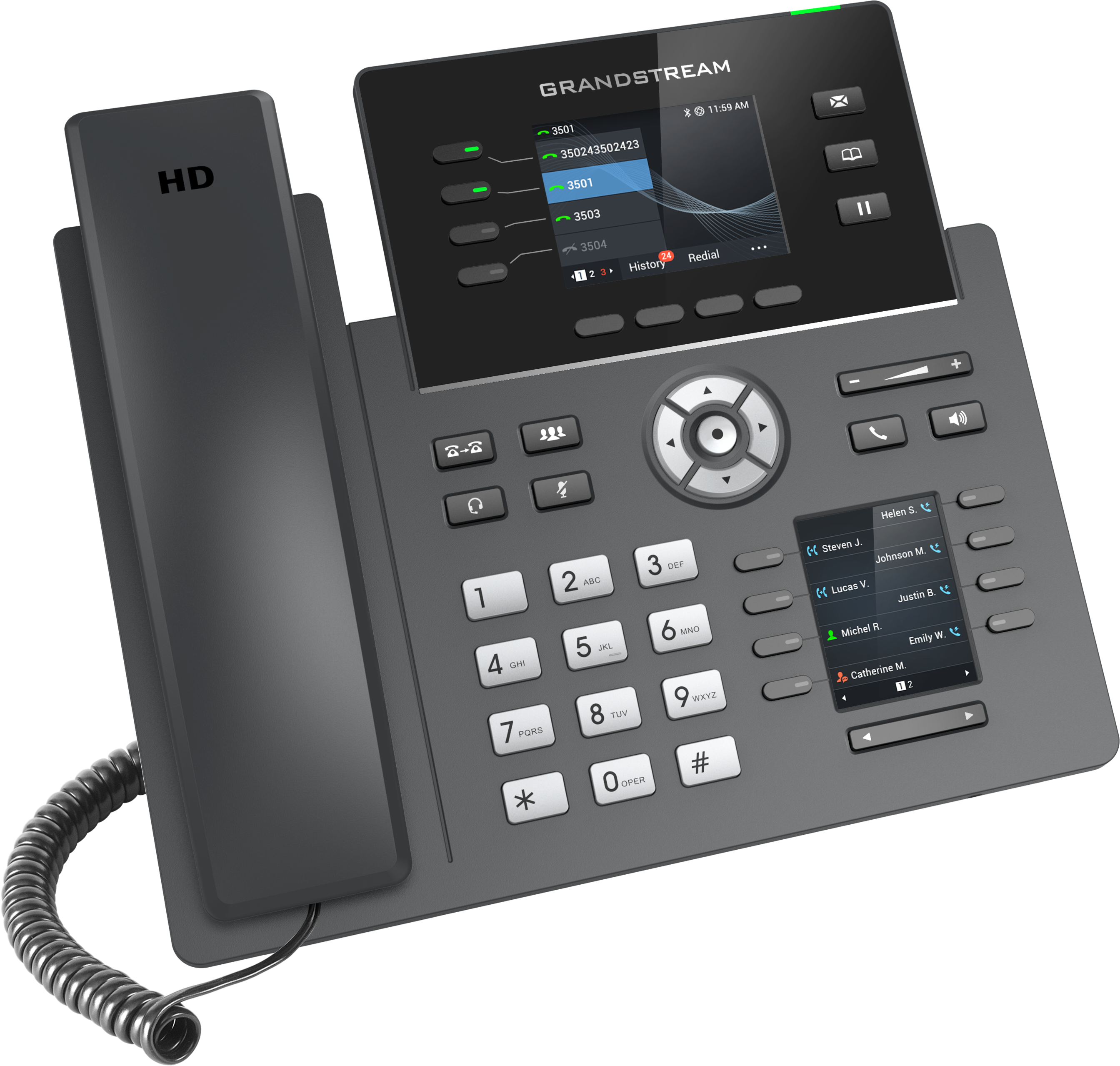 Teléfono IP HD Grandstream GRP2614, Carrier-Grade, 4 Cuentas SIP, Wi-Fi y Bluetooth