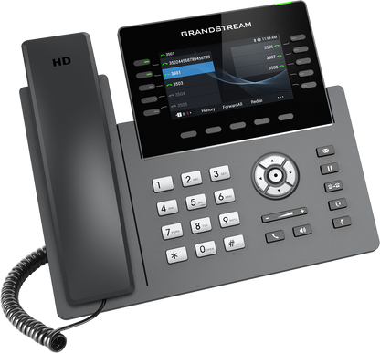 Teléfono IP HD Grandstream GRP2615, 10 Líneas, 5 cuentas SIP, WiFi, Bluetooth