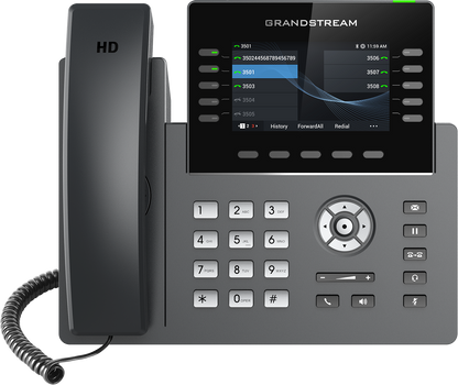 Teléfono IP HD Grandstream GRP2615, 10 Líneas, 5 cuentas SIP, WiFi, Bluetooth