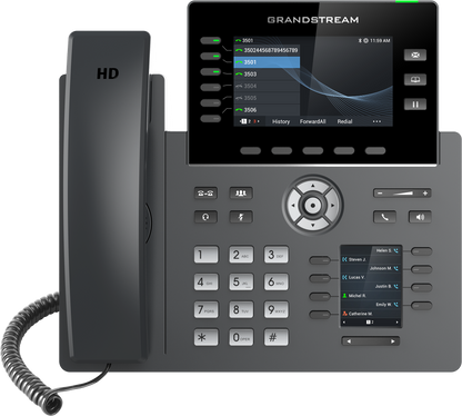 Teléfono IP HD Grandstream GRP2616, Carrier-Grade, 6 cuentas SIP, 6 líneas, Wi-Fi y Bluetooth