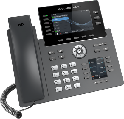 Teléfono IP HD Grandstream GRP2616, Carrier-Grade, 6 cuentas SIP, 6 líneas, Wi-Fi y Bluetooth