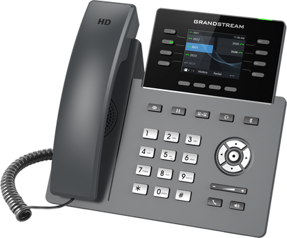 Teléfono IP HD Grandstream GRP2624, Carrier-Grade, 4 cuentas SIP, 8 líneas, Bluetooth y Wi-Fi