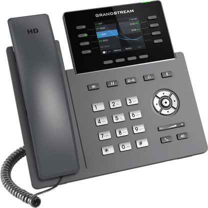 Teléfono IP HD Grandstream GRP2624, Carrier-Grade, 4 cuentas SIP, 8 líneas, Bluetooth y Wi-Fi