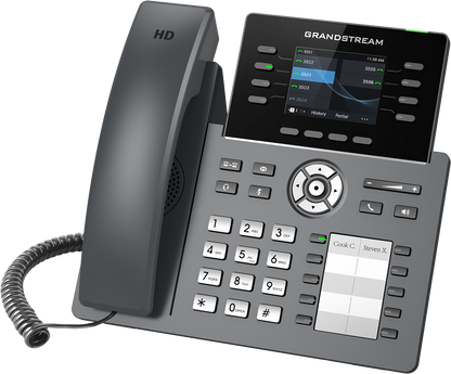 Teléfono IP HD Grandstream GRP2634, Carrier-Grade, 4 cuentas SIP, 8 líneas, Bluetooth y Wi-Fi