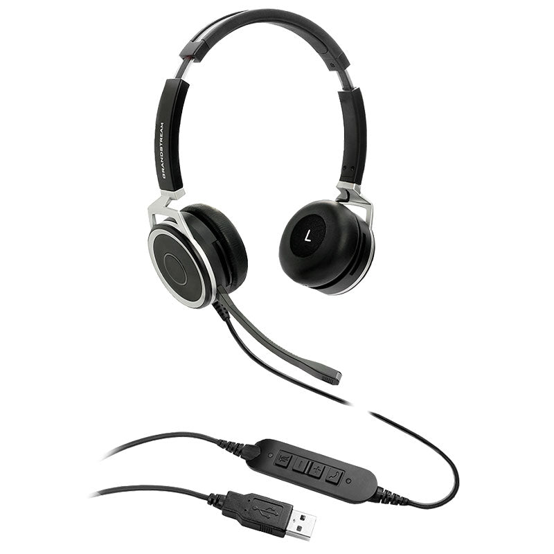 Diadema Binaural Grandstream GUV3005, Conector USB 2.0