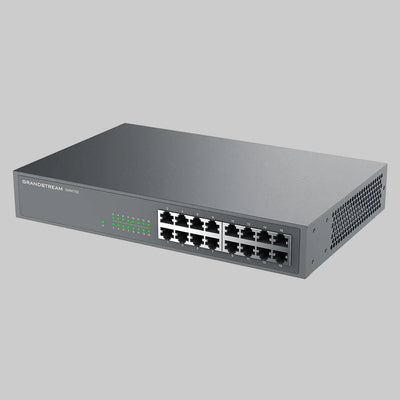 Switch no administrable Grandstream GWN7702 de 16 puertos Gigabit Ethernet, vista lateral derecha