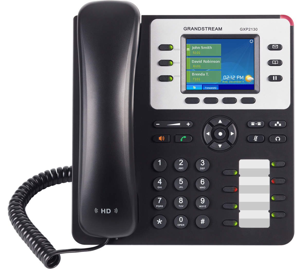 Teléfono IP HD Grandstream GXP2130,  3 SIP/Líneas, PoE, GigaEth, Bluetooth